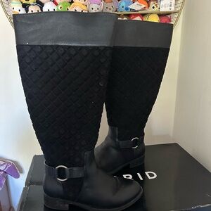 Torrid Black Quilted Over the Knee Boots